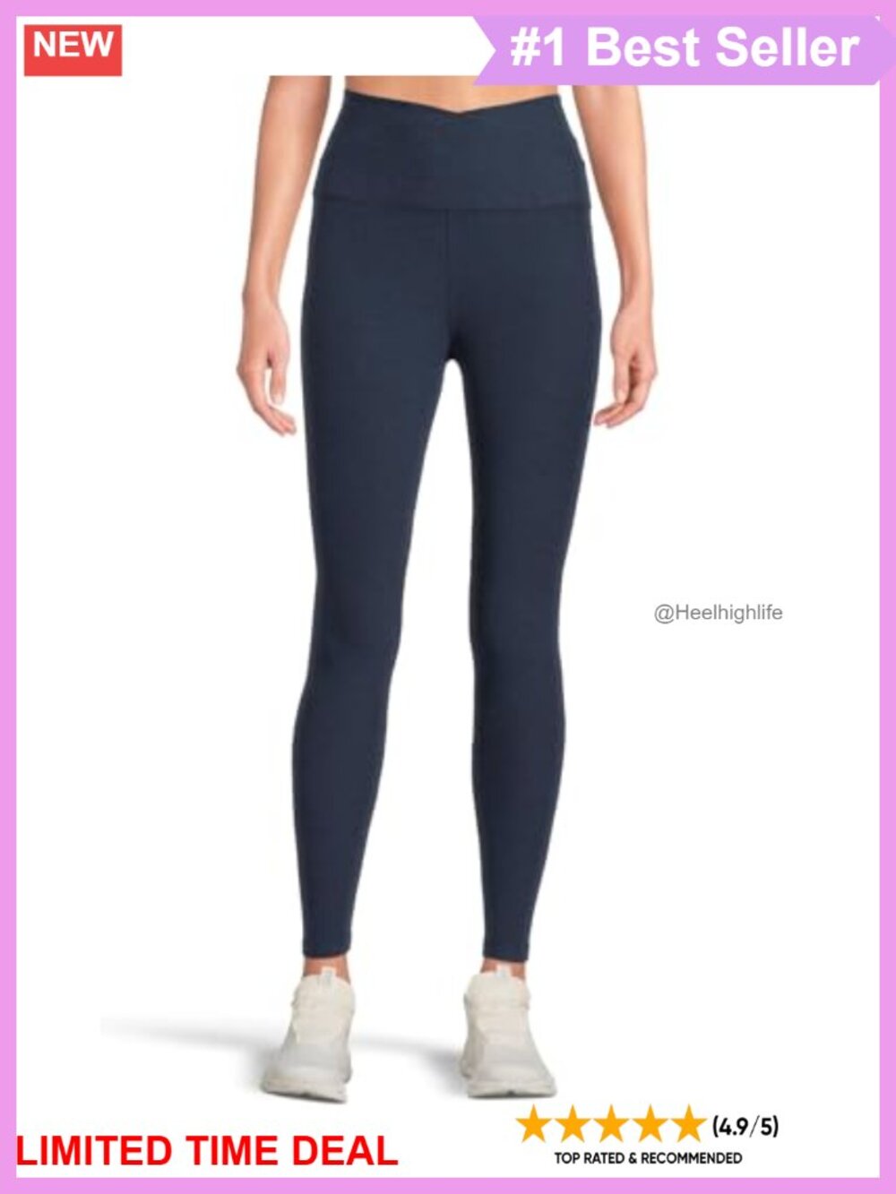 High Waisted Midi Leggings Spacedye 4-Way Stretch Yoga